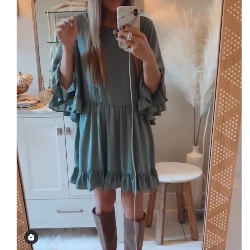 CARAMELA Ruffle Babydoll Dress